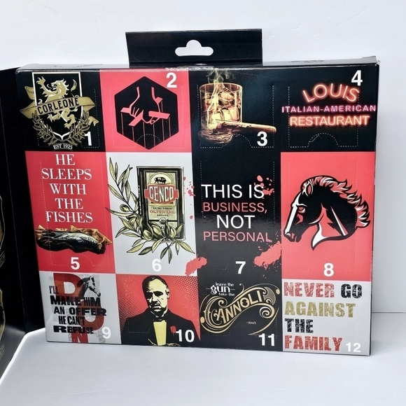 New! The Godfather Men's 12 Days of Socks Crew Socks Gift Pack - Picture 6 of 12